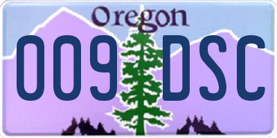 OR license plate 009DSC