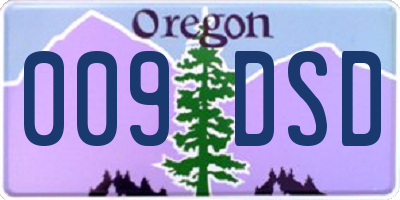 OR license plate 009DSD