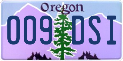 OR license plate 009DSI