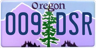 OR license plate 009DSR