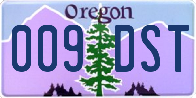 OR license plate 009DST