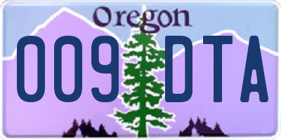 OR license plate 009DTA