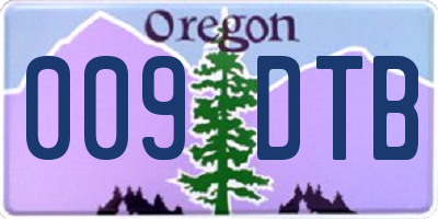 OR license plate 009DTB