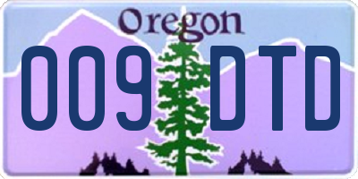 OR license plate 009DTD