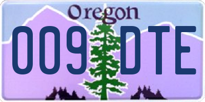 OR license plate 009DTE