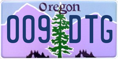 OR license plate 009DTG