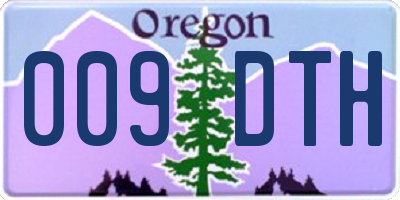 OR license plate 009DTH