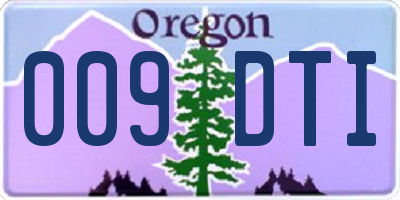 OR license plate 009DTI