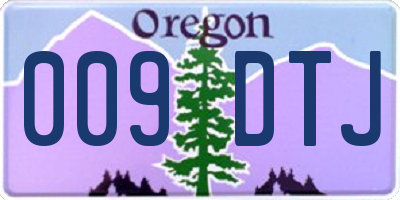 OR license plate 009DTJ