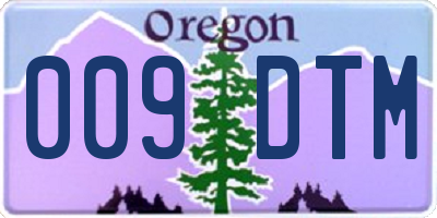 OR license plate 009DTM