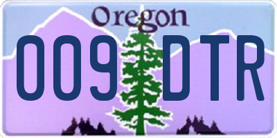 OR license plate 009DTR