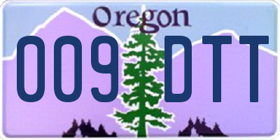 OR license plate 009DTT
