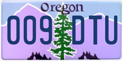 OR license plate 009DTU