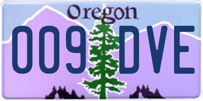 OR license plate 009DVE
