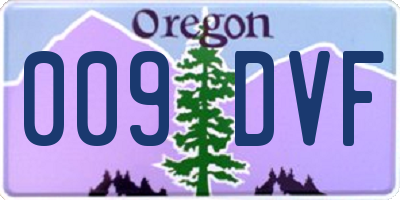 OR license plate 009DVF