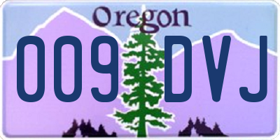 OR license plate 009DVJ