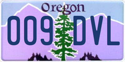 OR license plate 009DVL
