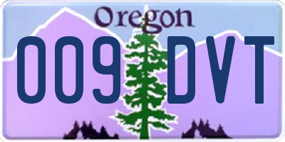 OR license plate 009DVT