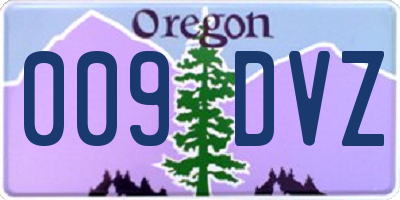 OR license plate 009DVZ