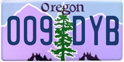 OR license plate 009DYB