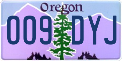 OR license plate 009DYJ