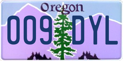 OR license plate 009DYL