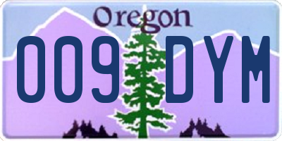 OR license plate 009DYM