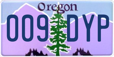 OR license plate 009DYP