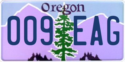 OR license plate 009EAG