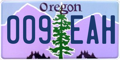 OR license plate 009EAH
