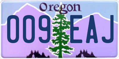 OR license plate 009EAJ