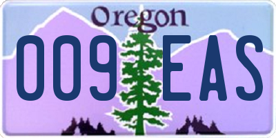 OR license plate 009EAS