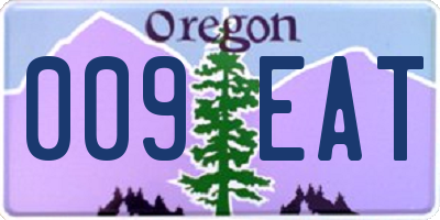 OR license plate 009EAT