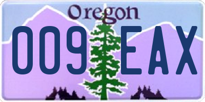 OR license plate 009EAX