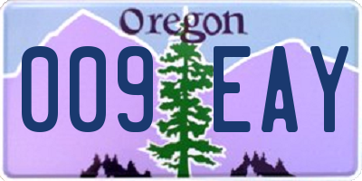 OR license plate 009EAY