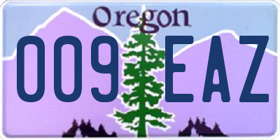 OR license plate 009EAZ
