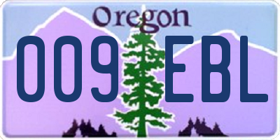OR license plate 009EBL