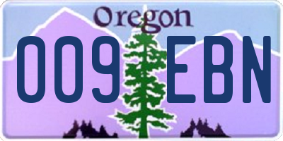 OR license plate 009EBN