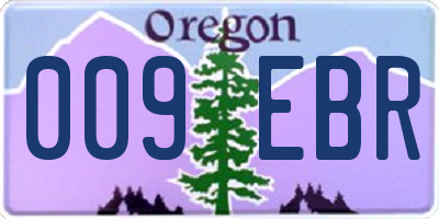 OR license plate 009EBR