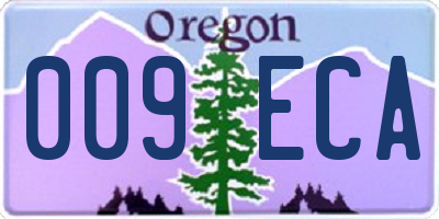 OR license plate 009ECA