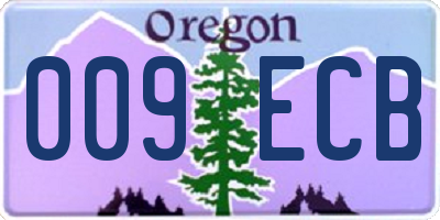 OR license plate 009ECB