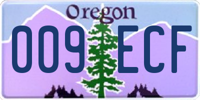 OR license plate 009ECF