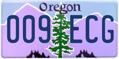 OR license plate 009ECG