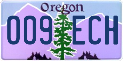OR license plate 009ECH