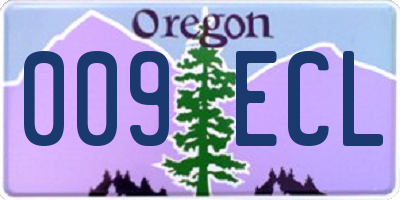 OR license plate 009ECL