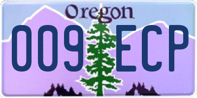 OR license plate 009ECP