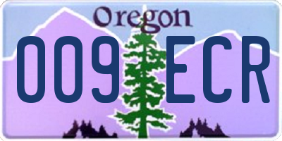 OR license plate 009ECR