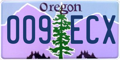 OR license plate 009ECX