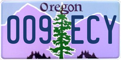 OR license plate 009ECY