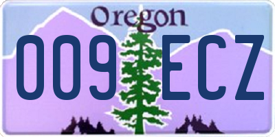 OR license plate 009ECZ